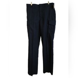 Blue Cargo Pants with Straight Leg and Belt Loops